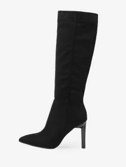 Black Knee High Boots Women Pointed Toe Stiletto Heel Knee Length Boots 11 Black Knee High Boots Women Pointed Toe Stiletto Heel Knee Length Boots -winter shoes Sales 2023 20221118170754482559