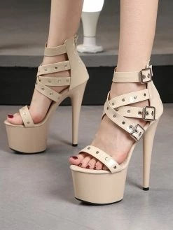 Sexy Pleaser Boots Black Platform Strappy High Heel Pole Dance Shoes -winter shoes Sales 2023 20221207183151404375