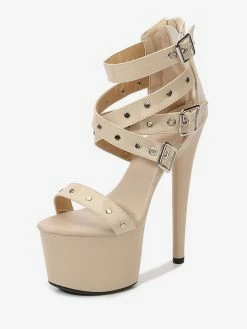 Sexy Pleaser Boots Black Platform Strappy High Heel Pole Dance Shoes -winter shoes Sales 2023 202212071831519243655