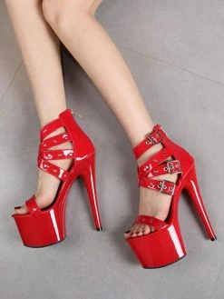 Sexy Pleaser Boots Black Platform Strappy High Heel Pole Dance Shoes -winter shoes Sales 2023 20221207183152294824