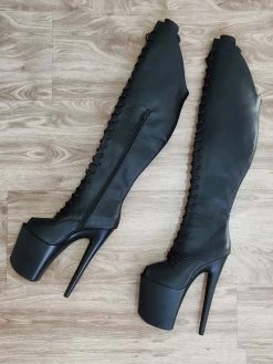 Sexy Pole Dance Shoes High Heel Boots Round Toe Lace Up Zipper Stiletto Heel Rave Club Boots 5 Sexy Pole Dance Shoes High Heel Boots Round Toe Lace Up Zipper Stiletto Heel Rave Club Boots -winter shoes Sales 2023 202301161655336718633