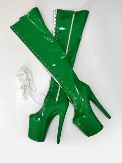 Sexy High Heel Boots Round Toe Lace Up Zipper Stiletto Heel Rave Club Pole Dance Shoes -winter shoes Sales 2023 202301161655358783395