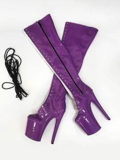 Sexy High Heel Boots Round Toe Lace Up Zipper Stiletto Heel Rave Club Pole Dance Shoes -winter shoes Sales 2023 202301161655361891914