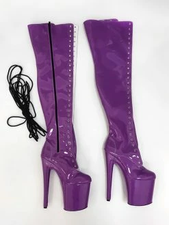 Sexy High Heel Boots Round Toe Lace Up Zipper Stiletto Heel Rave Club Pole Dance Shoes -winter shoes Sales 2023 202301161655371238645