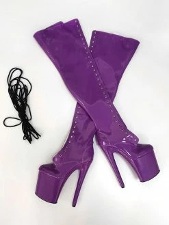 Sexy High Heel Boots Round Toe Lace Up Zipper Stiletto Heel Rave Club Pole Dance Shoes -winter shoes Sales 2023 202301161655374192384