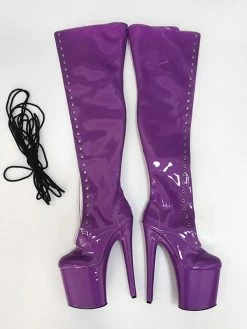 Sexy High Heel Boots Round Toe Lace Up Zipper Stiletto Heel Rave Club Pole Dance Shoes -winter shoes Sales 2023 202301161655377182312