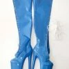 Sexy High Heel Boots Round Toe Lace Up Zipper Stiletto Heel Rave Club Pole Dance Shoes