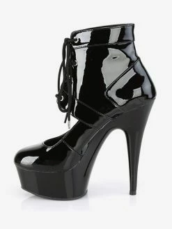 Sexy High Heel Boots Round Toe Lace Up Buckle Stripes Stiletto Heel Rave Club Pole Dance Shoes -winter shoes Sales 2023 202301171033369717308