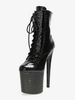 Sexy High Heel Boots Round Toe Lace Up Buckle Artwork Stiletto Heel Ball Thigh High Boots Black Over The Knee Boots -winter shoes Sales 2023 202303061322386696125
