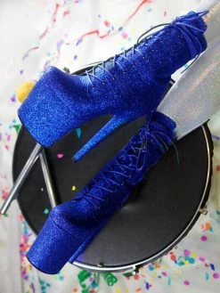 Sexy High Heel Boots Silver Round Toe Platform Zipper Buckle Stiletto Lace Up Plus Size Boots (Size US 5.5-12) -winter shoes Sales 2023 202303162056404234268