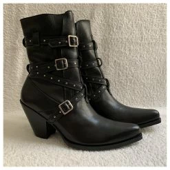 Celine Céline Rock Black Leather Berlin Boots -winter shoes Sales 2023 206717 3