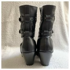 Celine Céline Rock Black Leather Berlin Boots -winter shoes Sales 2023 206717 4