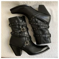 Celine Céline Rock Black Leather Berlin Boots -winter shoes Sales 2023 206717 6