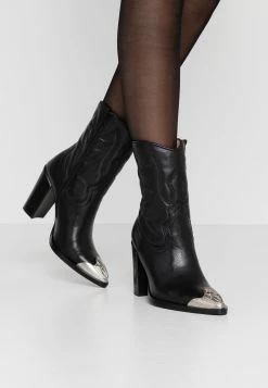 Bronx New Americana - High Heeled Ankle Boots - Black