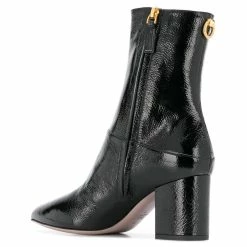 Valentino Black Ringstud Patent Leather Boots -winter shoes Sales 2023 223624 3