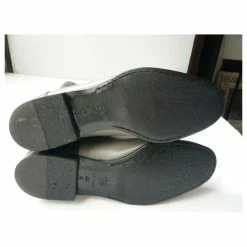 CHANEL Gray Calf Leather Riding Boots Good Condition T.40 IT Grey -winter shoes Sales 2023 227599 5