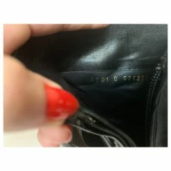 Chanel CC Black Leather And Patent Ankle Boots -winter shoes Sales 2023 232938 6