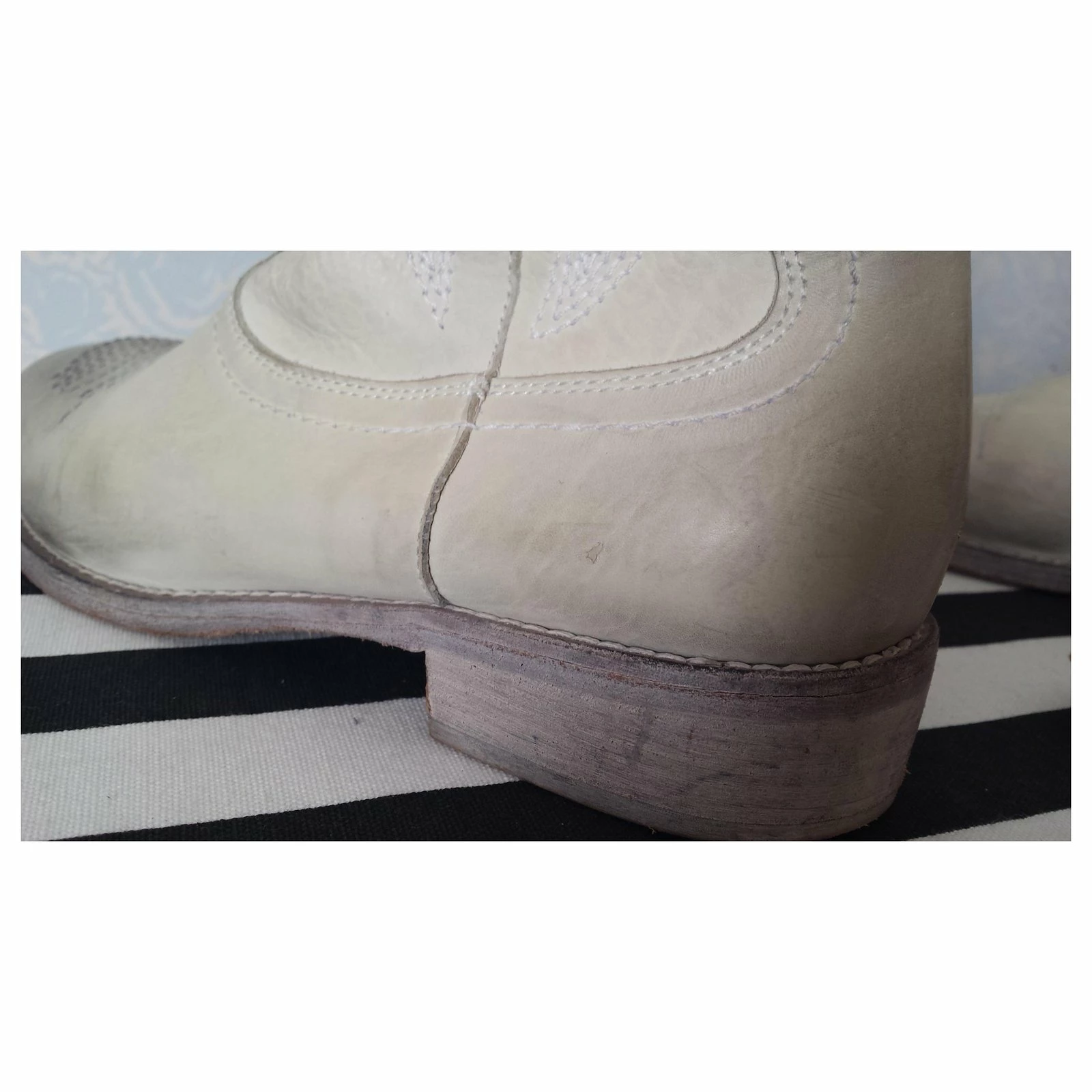 Strategia Low Leather Boots Beige 7 Strategia Low Leather Boots Beige - Image 7