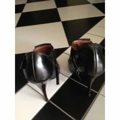 Giuseppe Zanotti Leather Peep-toe Ankle Boots Black -winter shoes Sales 2023 24213 4