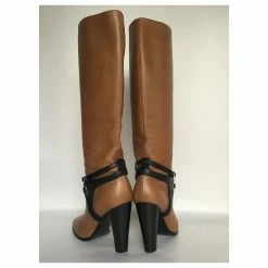 Hermès Hermes Cross Strap Leather Boots Brown -winter shoes Sales 2023 245740 6