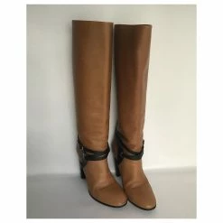 Hermès Hermes Cross Strap Leather Boots Brown -winter shoes Sales 2023 245740 7