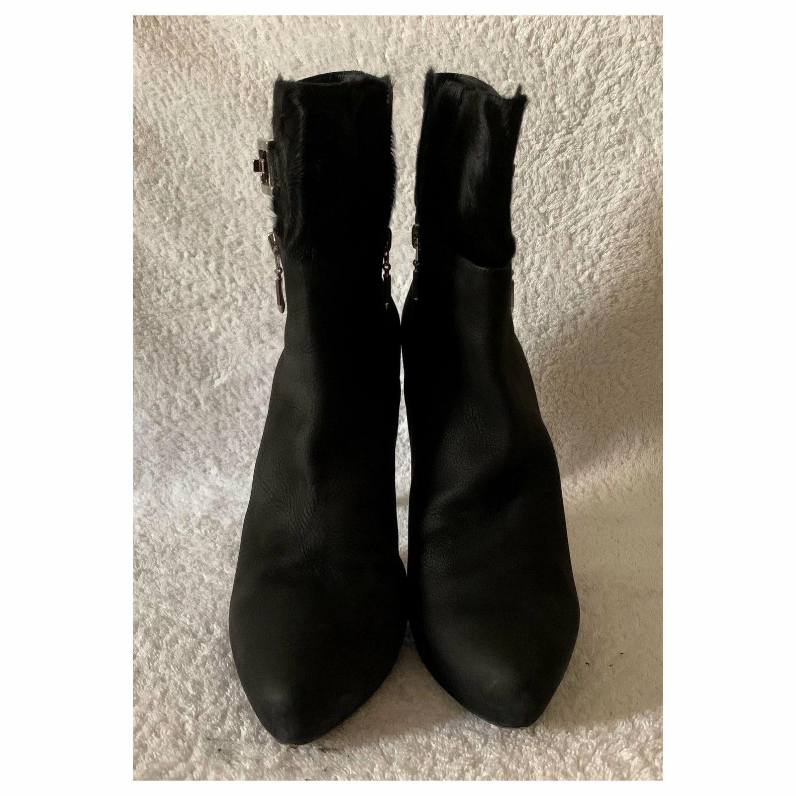 Cesare Paciotti Black Nabuk Leather Ankle Boots 2 Cesare Paciotti Black Nabuk Leather Ankle Boots - Image 2