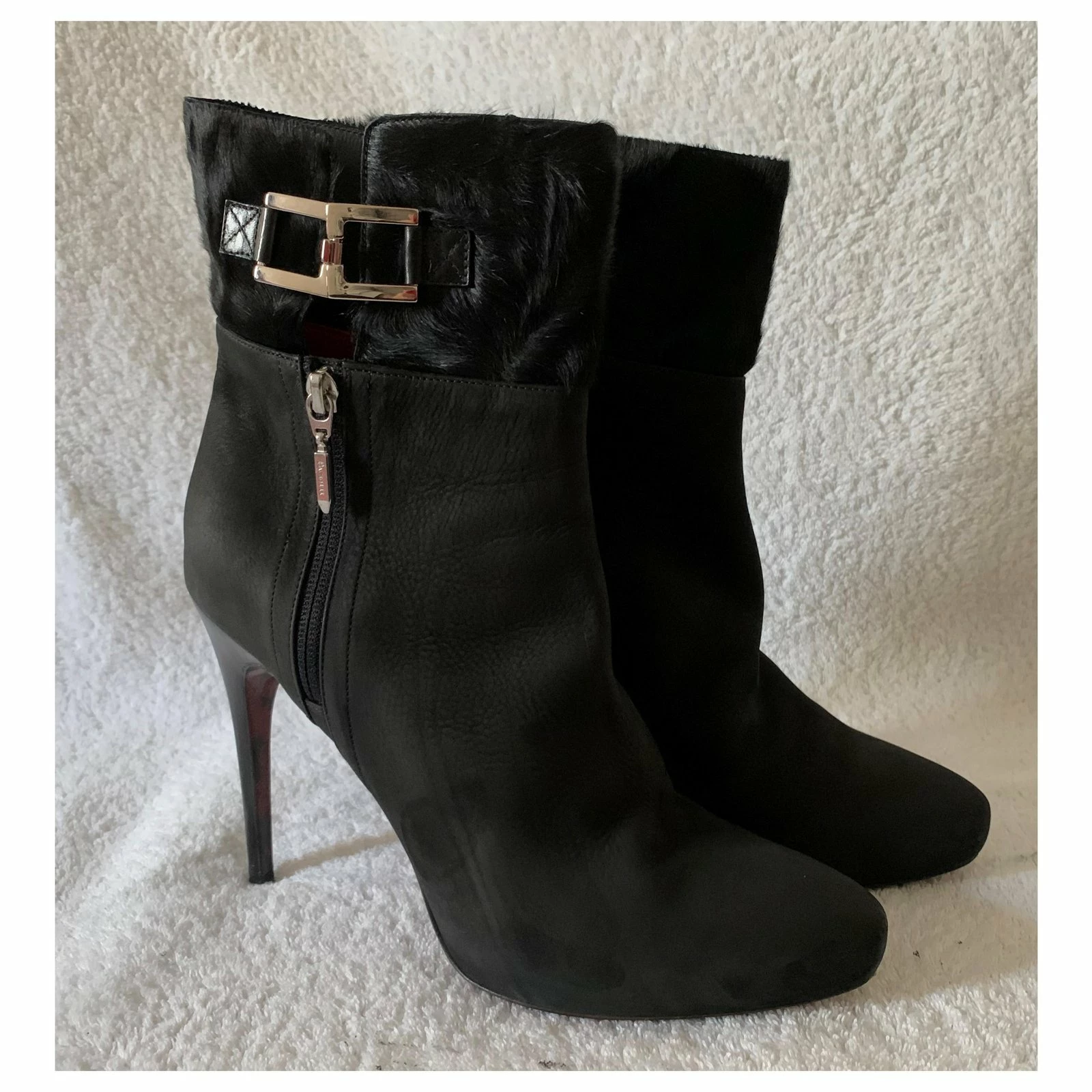 Cesare Paciotti Black Nabuk Leather Ankle Boots 4 Cesare Paciotti Black Nabuk Leather Ankle Boots - Image 4