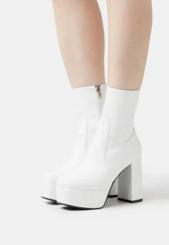 Lamoda Making Moves- High Heeled Ankle Boots - White