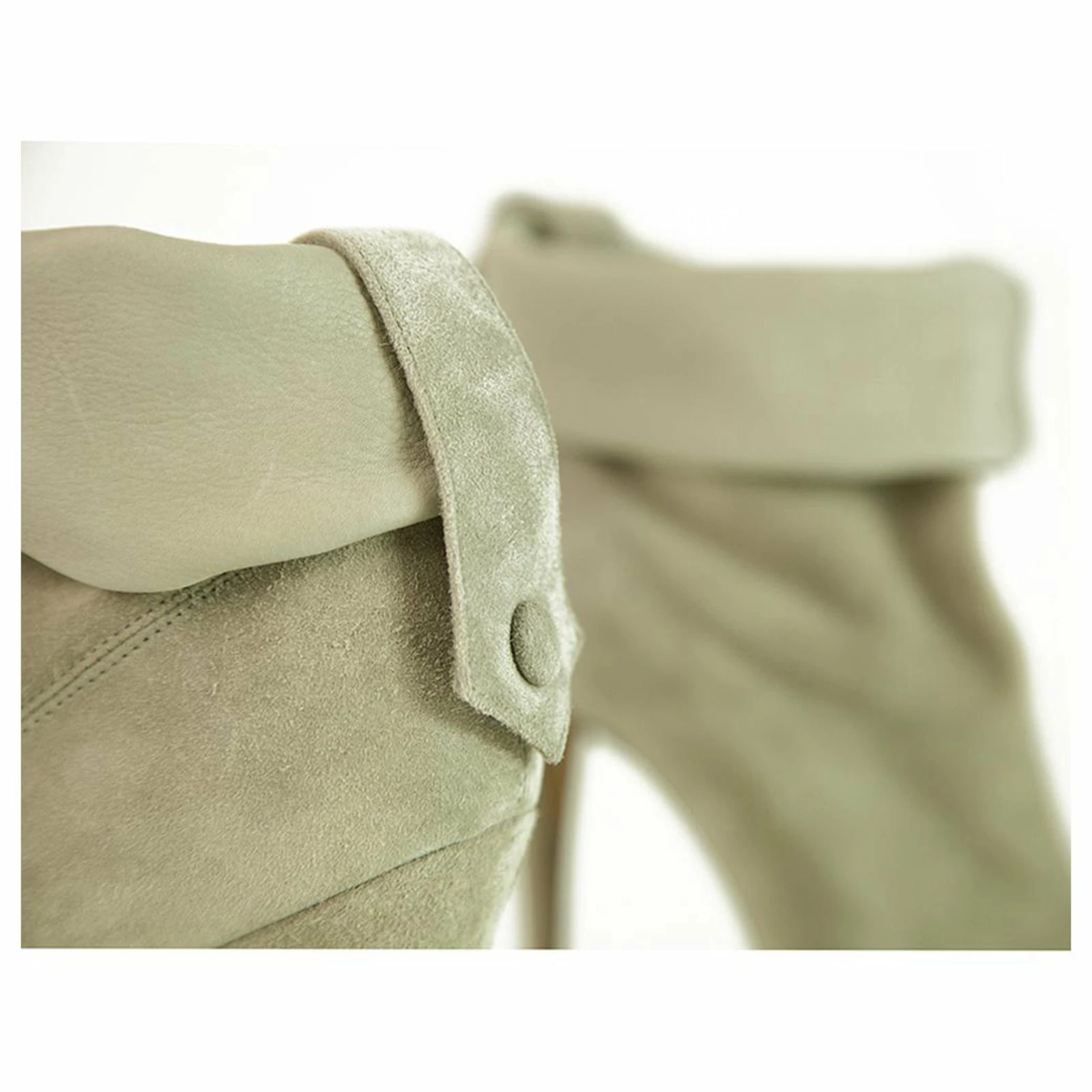 Brian Atwood Gray Suede Leather Pull On Calf Booties Boots Heels Shoes Size 37 Grey 10 Brian Atwood Gray Suede Leather Pull On Calf Booties Boots Heels Shoes Size 37 Grey - Image 10