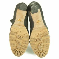 Prada Black Leather Pull On Calf Booties Boots Heels Shoes Size 36.5 -winter shoes Sales 2023 265228 7