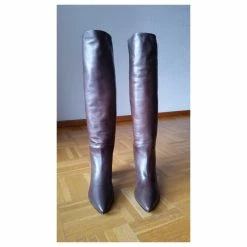 PRADA BROWN LEATHER BOOTS -winter shoes Sales 2023 265764 4