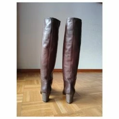 PRADA BROWN LEATHER BOOTS -winter shoes Sales 2023 265764 5