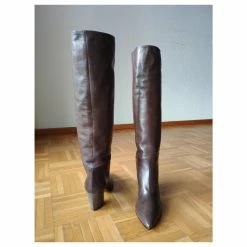 PRADA BROWN LEATHER BOOTS -winter shoes Sales 2023 265764 6