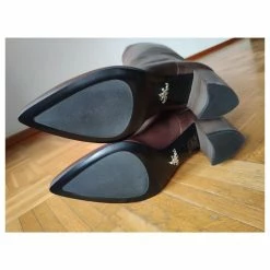 PRADA BROWN LEATHER BOOTS -winter shoes Sales 2023 265764 8