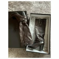 Miss Sixty Boots In Brown Leather, HIGH, In Excellent Condition Dark Brown -winter shoes Sales 2023 274654 3