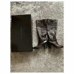 Miss Sixty Boots In Brown Leather, HIGH, In Excellent Condition Dark Brown -winter shoes Sales 2023 274654 7