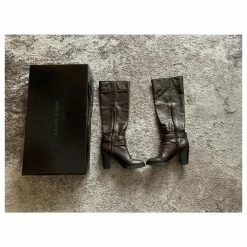 Miss Sixty Boots In Brown Leather, HIGH, In Excellent Condition Dark Brown -winter shoes Sales 2023 274654 8