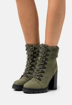 Anna Field Leather - Lace-Up Ankle Boots - Khaki