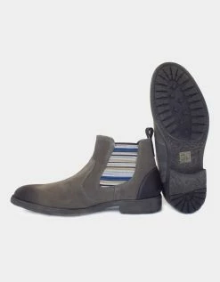 Lotus Oakworth Modern Men's Chelsea Boots In Grey Suede