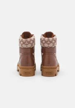 Coach Talia Jacquard Bootie - Lace-Up Ankle Boots - Tan -winter shoes Sales 2023 291b5e9d67ca4c8996cab4880719e603