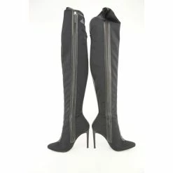 Giuseppe Zanotti Over-the-Knee Boots Stretch Mesh Leather Trimmed Janice High -winter shoes Sales 2023 298167 7