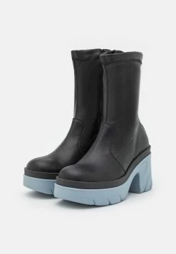 Steve Madden Georginia - Platform Ankle Boots - Black/Light Blue -winter shoes Sales 2023 2de5cfeac19c47c8b27737ce37bf787b