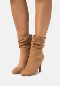 Anna Field High Heeled Ankle Boots - Cognac