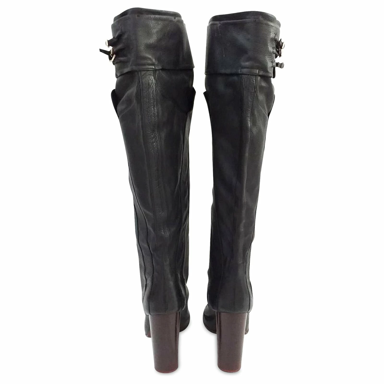 Nina Ricci Knee High Leather Boots Black 3 Nina Ricci Knee High Leather Boots Black - Image 3