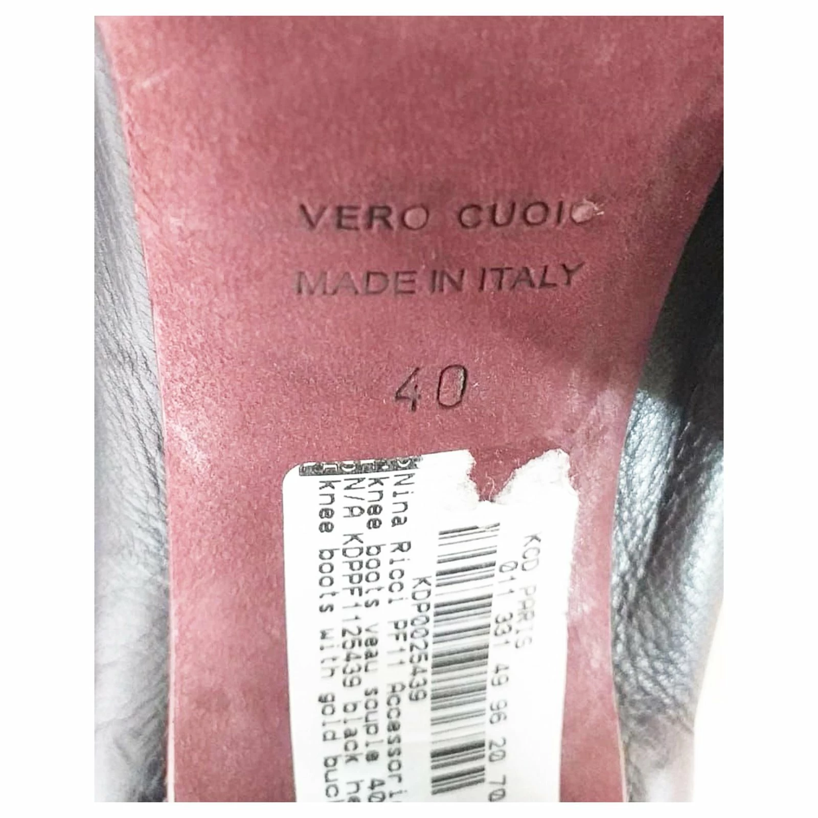 Nina Ricci Knee High Leather Boots Black 6 Nina Ricci Knee High Leather Boots Black - Image 6