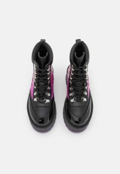 KOI FOOTWEAR Helios Hologram Flame Boots - Platform Ankle Boots - Purple -winter shoes Sales 2023 311a1fca46df41a68f877b87533054b0