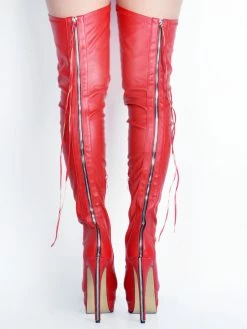 Thigh High Boots High Heel Women's Black Leather Back Zipper Sexy Boots Over The Knee Party Shoes -winter shoes Sales 2023 31ae6fa4 1da9 4afd 97b0 f3ee766b4d7e