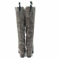 NEW CHANEL G SHOES26922 37.5 CAVALIERES BOOTS WITH POULAIN LEATHER HEELS Brown -winter shoes Sales 2023 329031 3