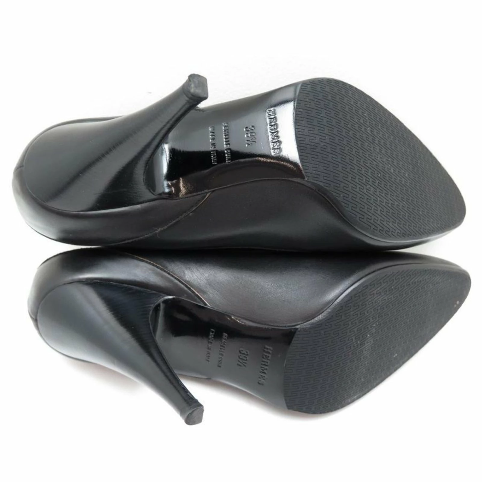 Hermès NEW HERMES SHOES 39.5 BLACK LEATHER HIGH-HEEL ANKLE BOOTS + BOOTS BOX 3 Hermès NEW HERMES SHOES 39.5 BLACK LEATHER HIGH-HEEL ANKLE BOOTS + BOOTS BOX - Image 3