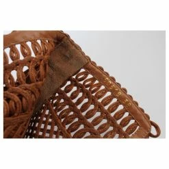 Gianvito Rossi Tan Leather Woven Peep-Toe Ankle Boots Brown Beige -winter shoes Sales 2023 349396 7